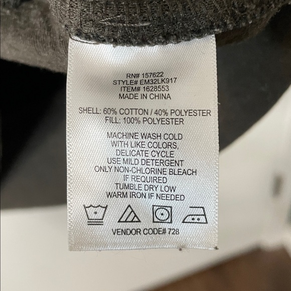 Eddie Bauer Men's Quilted Crewneck Snap Buttons Sweater Dark Brown Size Large - Picture 8 of 8